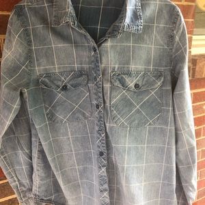 Long sleeve denim button-up